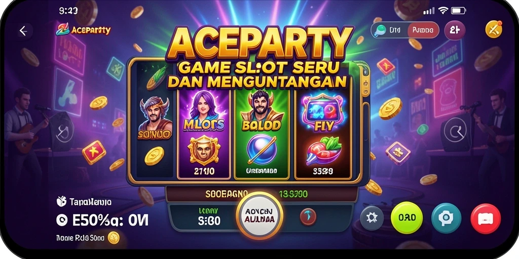 Screenshot gameplay ACEPARTY menampilkan keseruan dan peluang kemenangan di setiap putaran.