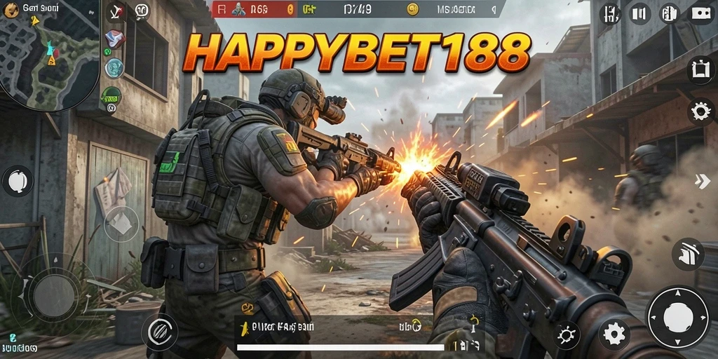 Screenshot gameplay <strong>HAPPYBET188</strong> menampilkan pertempuran seru dengan grafis menawan.