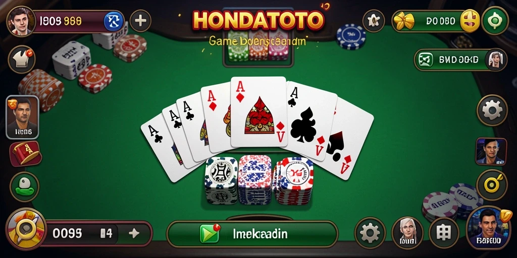 Screenshot HONDATOTO menampilkan gameplay seru permainan Domino.