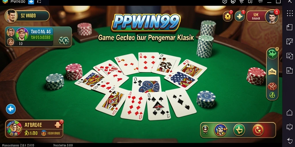 Tampilan gameplay seru dari PPWIN99 dalam mode Gaple.