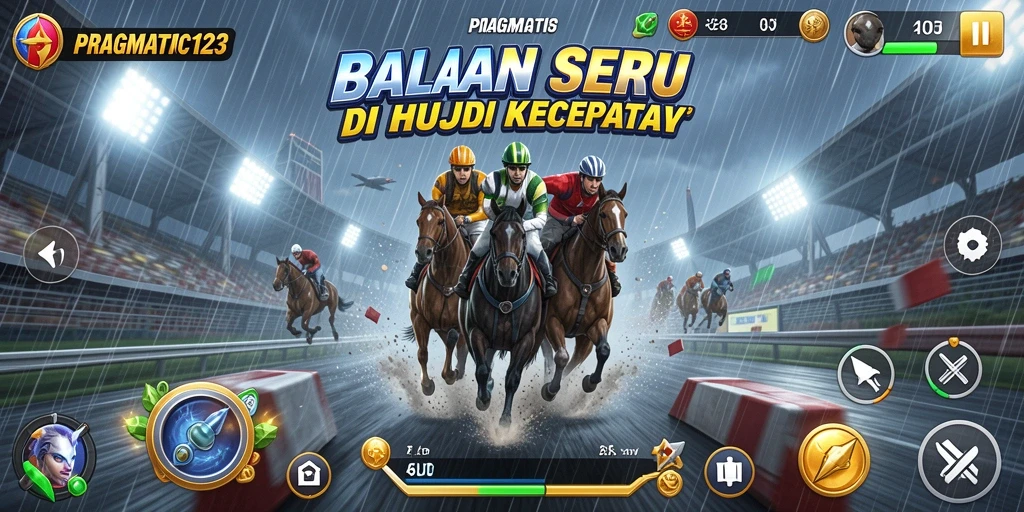 Tangkapan layar menunjukkan gameplay balapan yang seru dan mendebarkan.