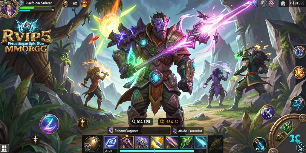 Tampilan gameplay epik dari RVIP5 dengan aksi pertarungan yang mendebarkan.