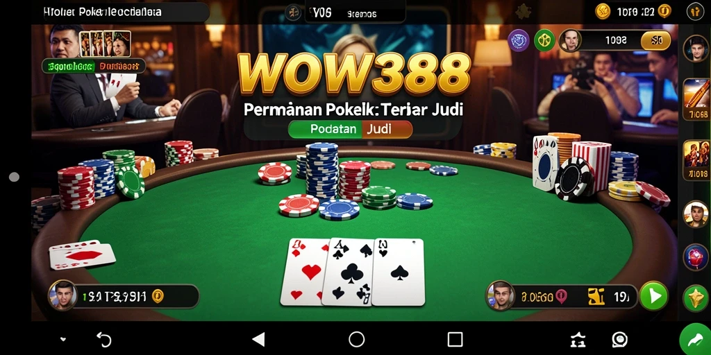 Tangkapan layar menunjukkan pengalaman bermain Poker yang mengasyikkan di WOW388.